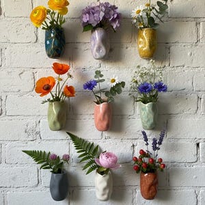 mini ceramic vase, colourful pottery vase, party favors