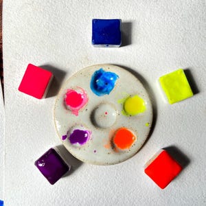 Neon Paints set of 5 , Artist gift,