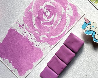 Logic of Love Watercolor Paint – Creamy Purple Handmade Half Pan