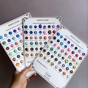 48 punti campione - vernici mica, vernici metallizzate brillanti DOTCARD, confezione di prova, vernici artigianali MICA PIGMENT