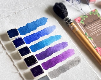 Purple Magic Watercolor Palette - Handmade Matte Aquarelle Set
