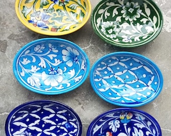Mystery Blue pottert Soap Dish , mom gifts, party favors, USA duty PREPAID