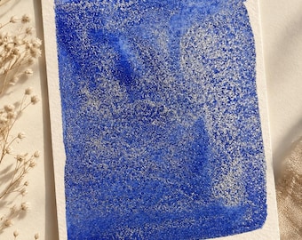 Lapis lazuli Watercolor Paint - Blue silver Sparkle, Handmade  Pan