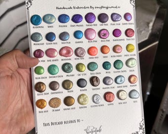 48 metallic Mica Dot Paint Card – Sample card dots