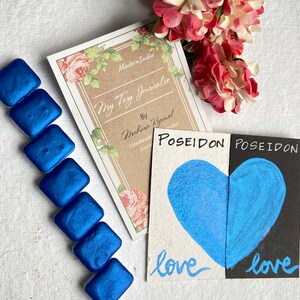 Royal Blue metallic watercolor paint