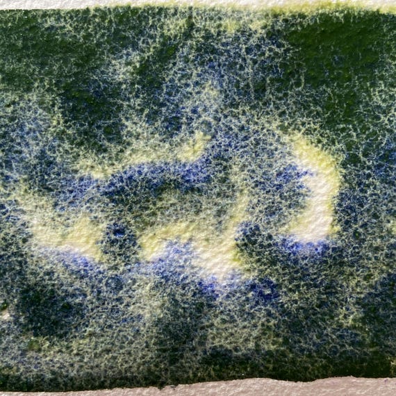 Granulating Watercolor Paint, Savanna Blue Green, Handmade