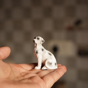 Cute dog miniature , 2 inch dog figurine , garden miniature, terrarium figurine , dog dollhouse miniature, gifts for girlfriend