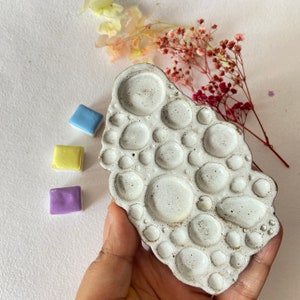 Unique bubble ceramic palette -swirly palette -Handmade watercolor palette - ceramic Paint Palette- Art Palette - Best artist gift