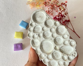 Bubble ceramic palette - palette -Handmade watercolor palette -ceramic Paint Palette- Art Palette - artist gift- Artist Palette in India