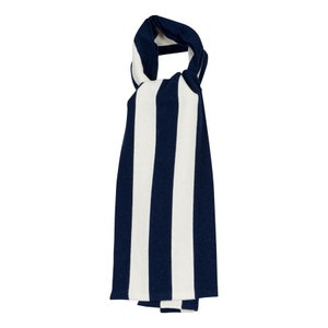 OXFOX Scarves Queens - University College - Men/Women/Unisex Scarf - Dark Blue White - All Sizes