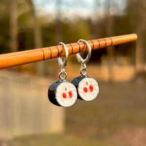 Mini Sushi Earrings, Sushi roll jewelry, Cute Earrings, Food Earrings, Fun Earrings, Sushi Drop Earrings, Japanese Earrings, Mini Food