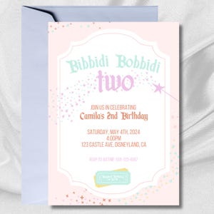 Cinderella Invitation Princess Cinderella Birthday Invitation Bibbidi Bobbidi Cinderella Digital Invitation Cinderella Editable Invitation