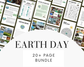 Earth Day Unit Study - Earth Day Printouts, Earth Day Homeschool Lesson Plans, Digital Download, Educational, Homeschool Resources