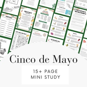 Planilhas de Cinco de Mayo para crianças Estudo da unidade Cinco de Mayo para o ensino fundamental Plano de aula do Cinco de Mayo para impressão Estudo do Cinco de Mayo Elementar