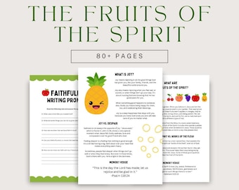 Teaching Fruits of the Spirit Sunday School Lesson for Kids Fruits of the Spirit Activity for Christian Kids Bible Study for Children PDF