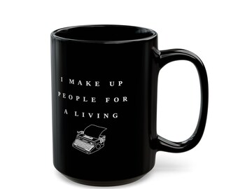 Me dedico a maquillar personas... Taza negra