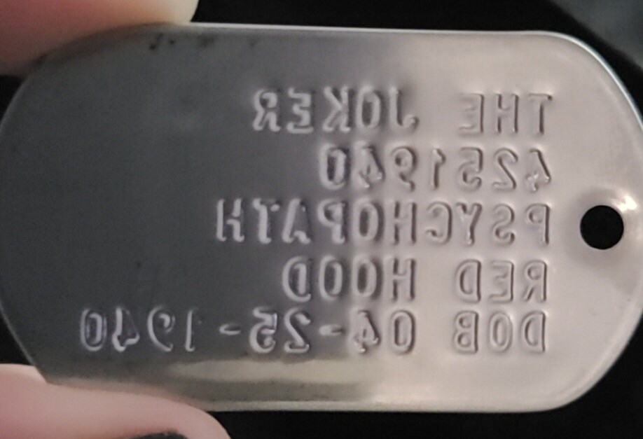 The Joker Dog Tag Etsy