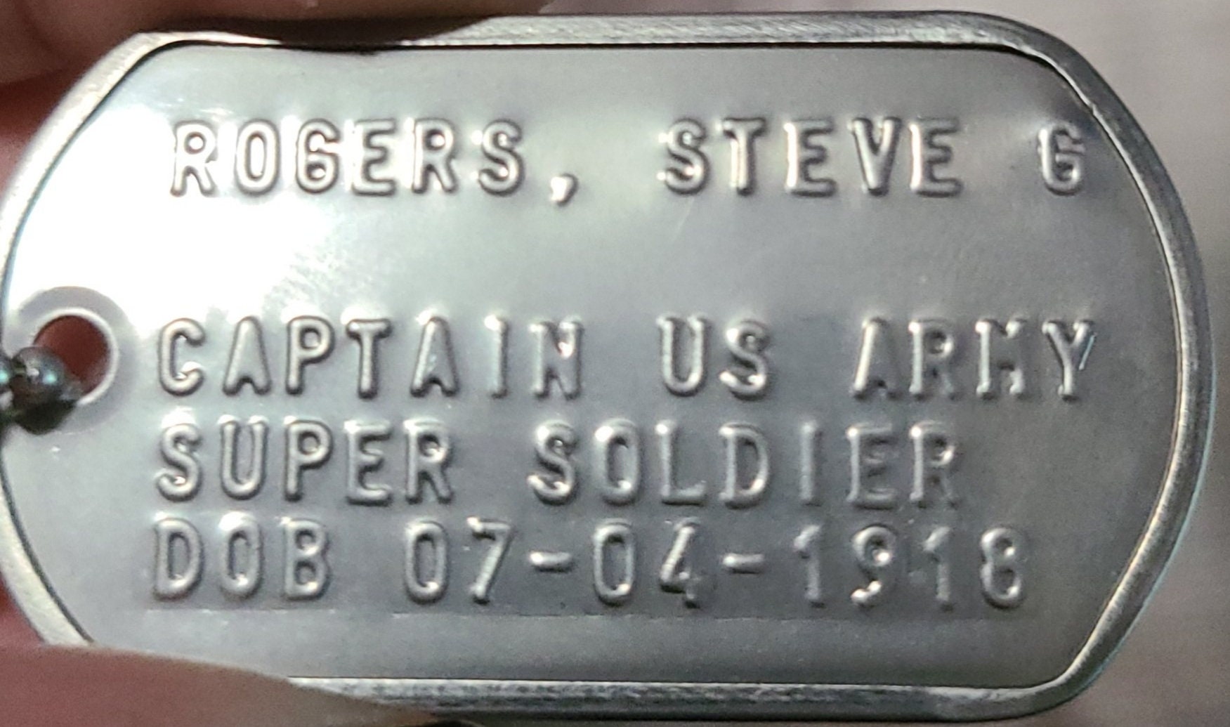 Bucky Barnes Dog Tag Stephen Rogers Dog Tag WWII Style 