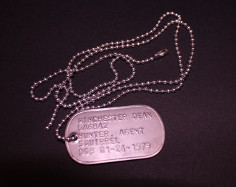 Supernatural Inspired Dog Tags