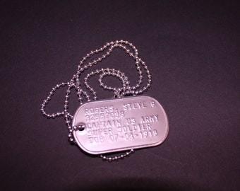 Captain America Dog Tag