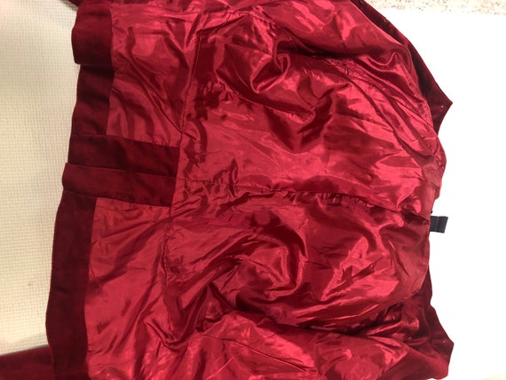 Stunning Red Velvet Jacket/Blazer size 10, Decora… - image 9
