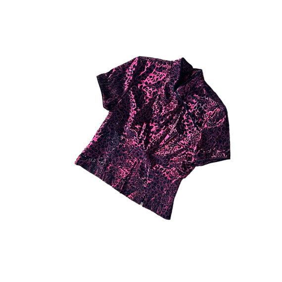 Vintage '80s Jessica Howard Sparkly Red Velvet Ch… - image 5