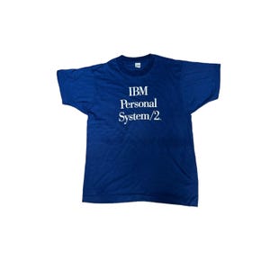 Vintage '80s IBM Personal System 2 Screen Stars Single Stitch T-Shirt L Cotton Blend Made in USA