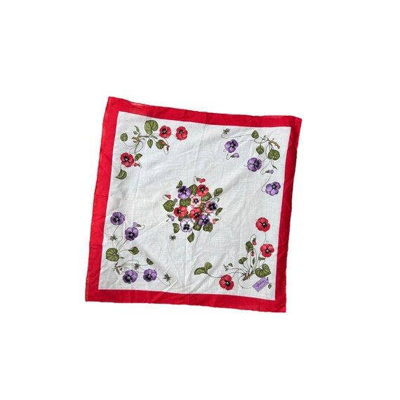 Vintage Gucci Flora 100% Cotton Handkerchief Pock… - image 2