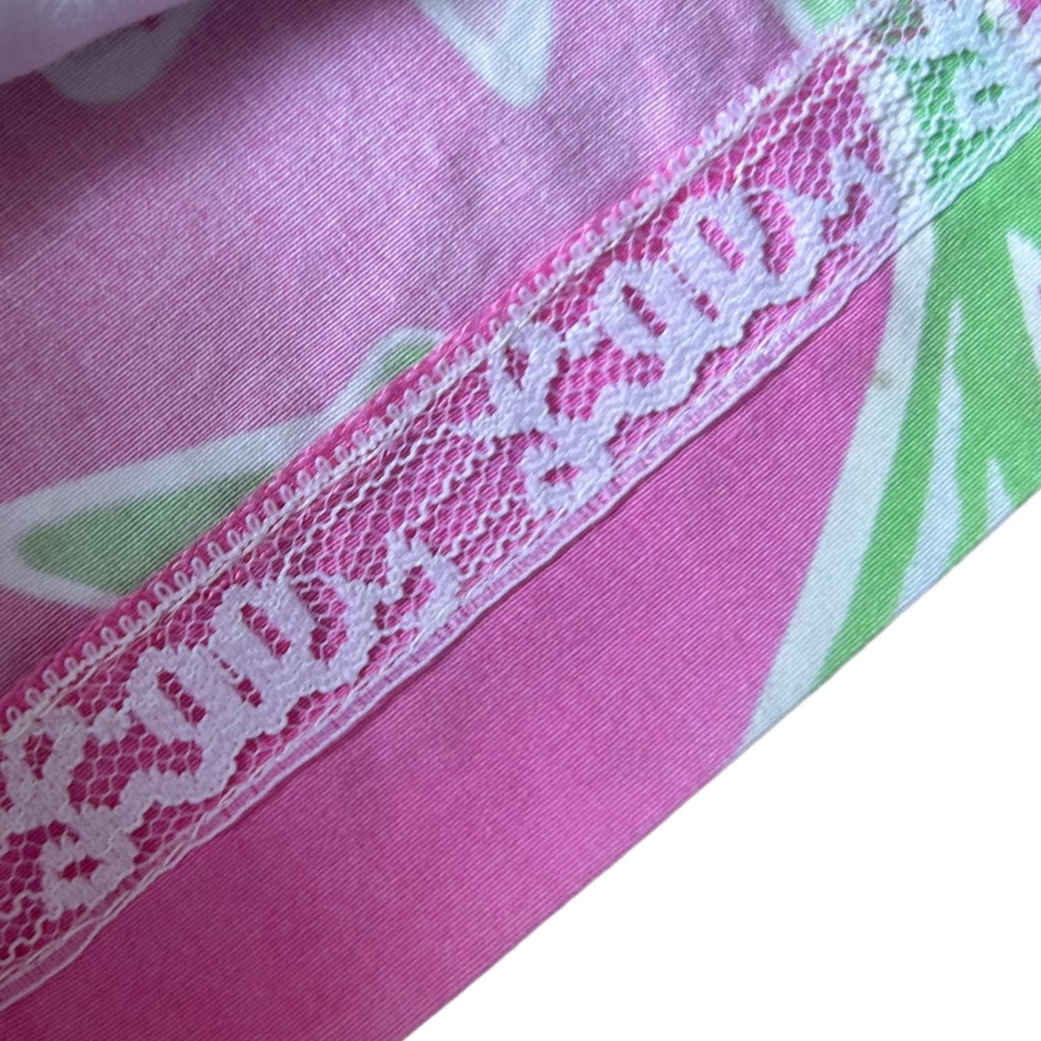 Jupe vintage Lilly Pulitzer rose vert Delightful Patch