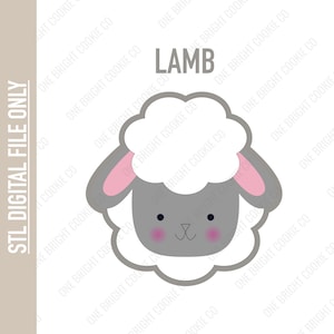 Lamb cookie file - STL cookie cutter file - Digital Download - Farm animals - Barn theme