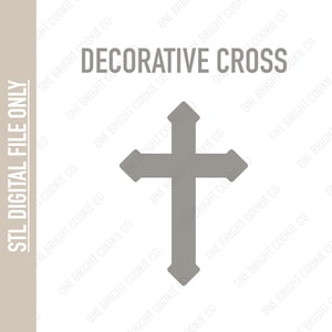 Easter decorative Cross - STL cookie cutter file - Digital Download