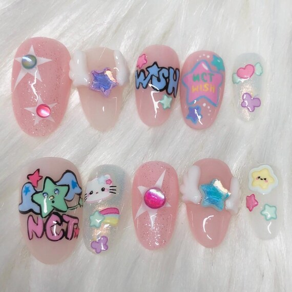 NCT WISH パステル プレスオンネイル ウィッシュコア コンサート