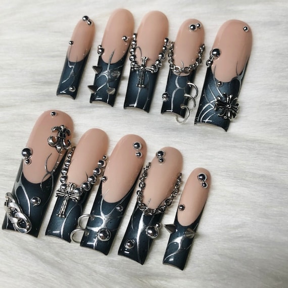 emo nails designs