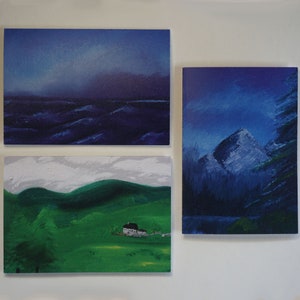 DREIERPACK A7 Landschaft, Natur, Landschaft blanko Innenkarten | für: Geburtstage, Geschenke, Danke & Gruß Aarde, Feste, Feiertage