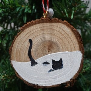 2 Tiere Holzfiguren für Christbaum Weihnachtsgeschenk für Katzenliebhaber Handgemachter Christbaumschmuck Katzen Paar Beidseitig Handbemalt ukrainische Petrykiwka-Malerei 2 Tiere Holzfiguren für Christbaum Weihnachtsgeschenk für Katzenliebhaber Handgemachter Christbaumschmuck Katzen Paar Beidseitig Handbemalt ukrainische Petrykiwka-Malerei