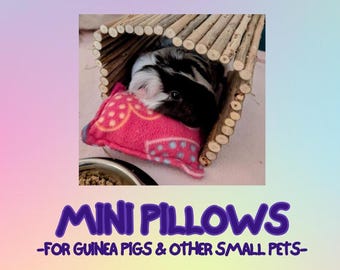 Fleece Mini Pillows for Guinea Pigs and Other Small Pets / Guinea Pig Bedding / Guinea Pig Accessories