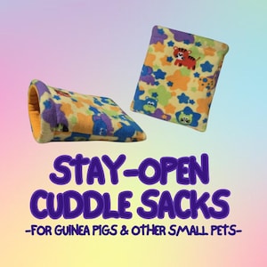 Fleece Cuddle Sack / Snuggle Pouch / Sleeping Bag with stay-open entrance for Guinea Pigs and other Small Pets image 1