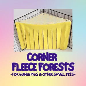 Escondite de lana para cobayas - Corner Fleece Forest / Corner Hide / Small Pet Fleece Forest imagen 1