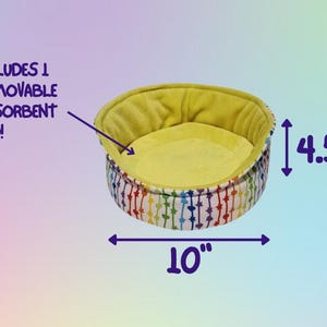Fleece Cuddle Cup Bed with removable pad - Bed for Guinea Pigs and other Small Pets image 2