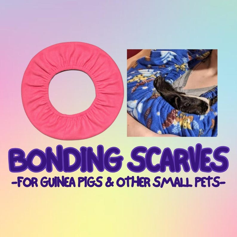 Fleece Bonding Scarf / Cuddle Scarf / Small Pet Sling for Guinea Pigs, Rats, Chinchillas, Dwarf Rabbits and other small / pocket pets Bild 1