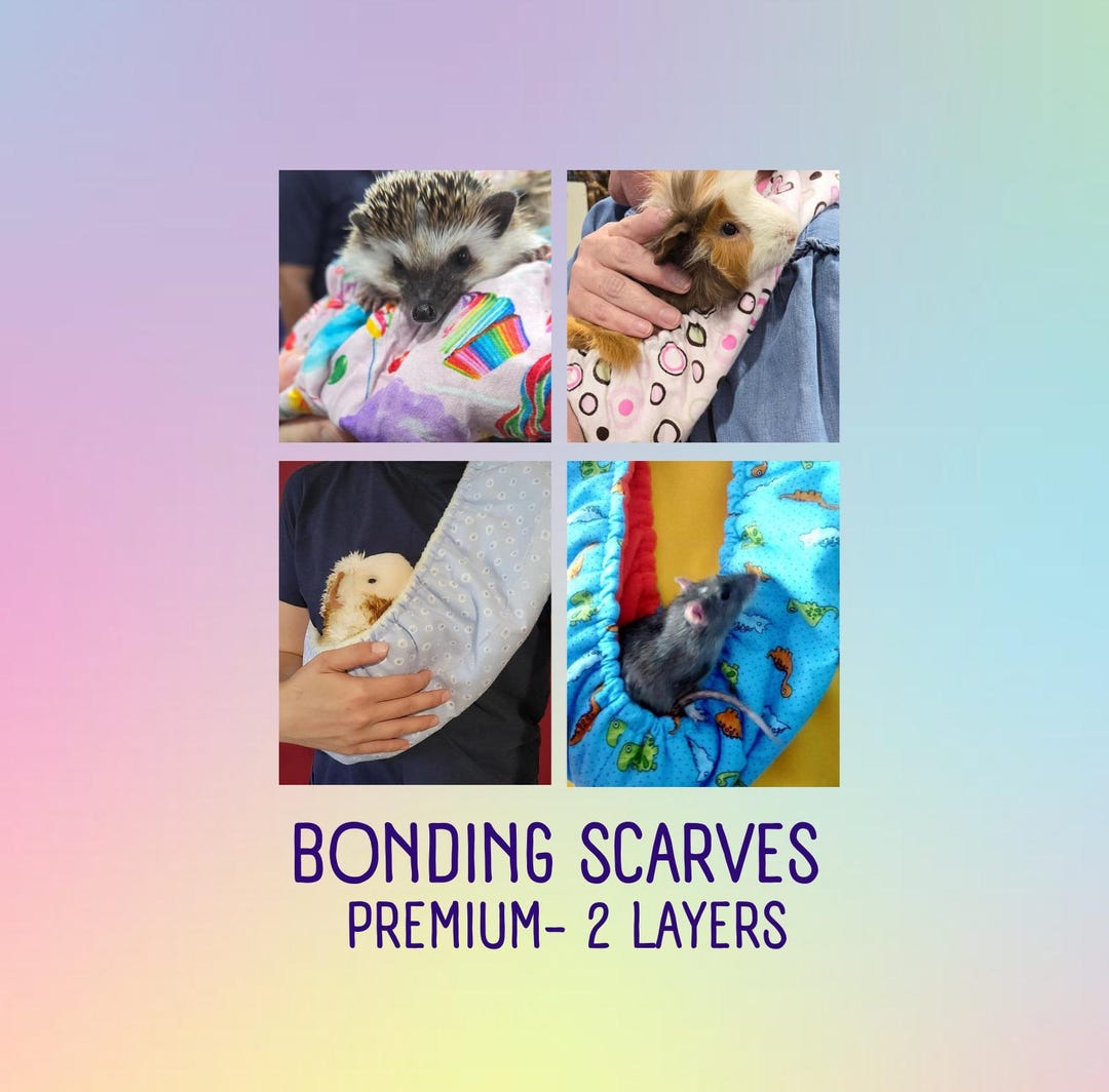 2 Layer Bonding Scarf Cuddle Scarf Pet Sling , Perfect for Guinea Pigs