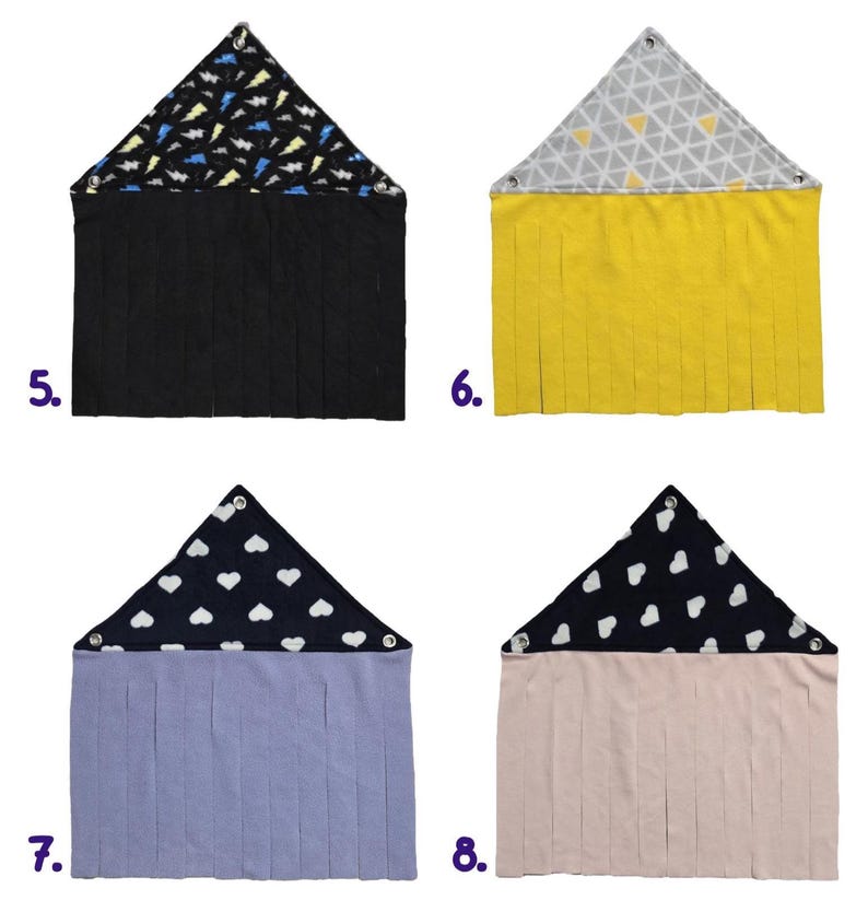Escondite de lana para cobayas - Corner Fleece Forest / Corner Hide / Small Pet Fleece Forest imagen 6