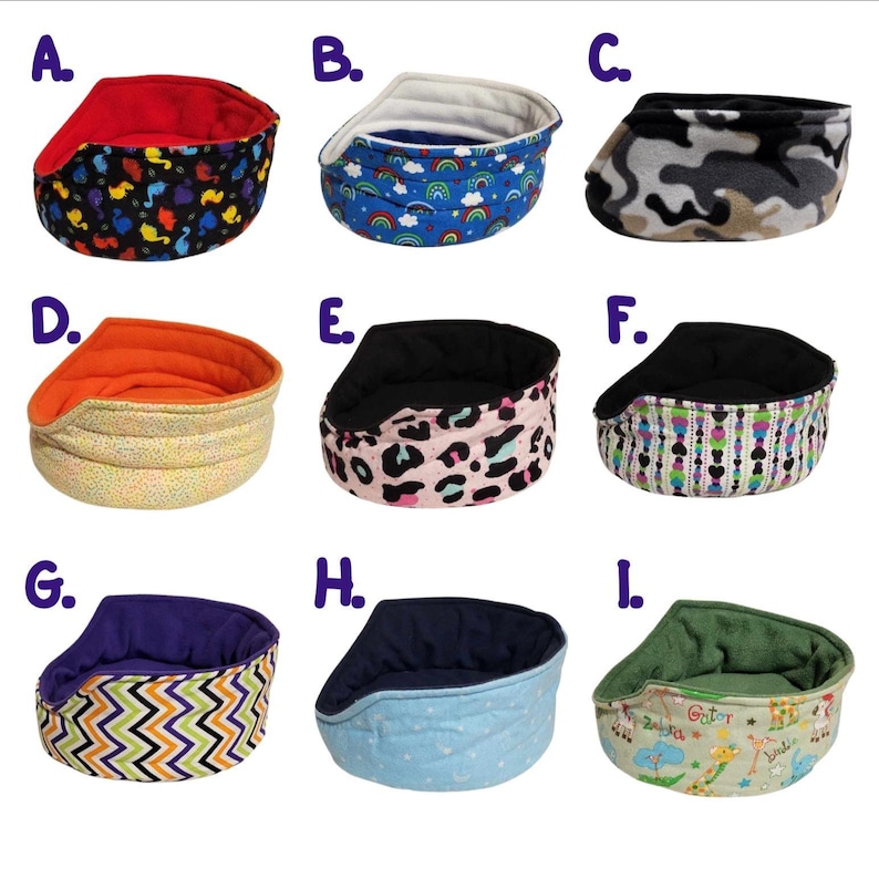 Fleece Cuddle Cup Bed with removable pad - Bed for Guinea Pigs and other Small Pets image 4