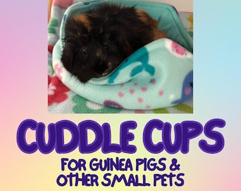 Fleece Cuddle Cup Bed with removable pad - Bed for Guinea Pigs and other Small Pets