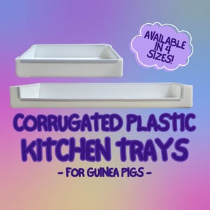 Corrugated Plastic Kitchen Tray / Litter Tray / Litter box / Kitchen for Guinea Pigs - Fits Midwest + C&C Cages - READY TO SHIP