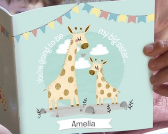 Big Sister Gift - New Big Sister Book - Personalised Gift for Big Sister - Promoted to Big Sister - You're Going to be a Big Sister!
