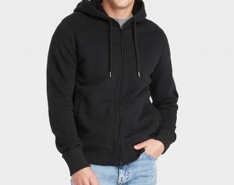 plain black hoodie