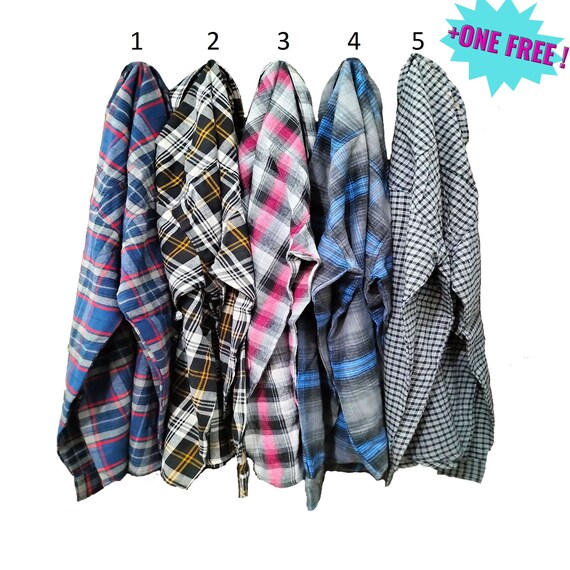 Distressed Oversized Flannel Shirt Bridesmaid Flannel Grunge