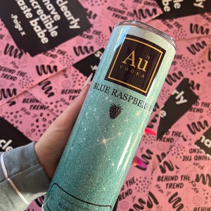 AU vodka digital download 20oz tumbler glitter and clear background image 4