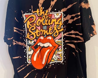 美品 90s THE ROLLING STONES タイダイ T-Shirt Vintage 90's the Rolling Stones English Rock Band Tye Dye Xlarge T